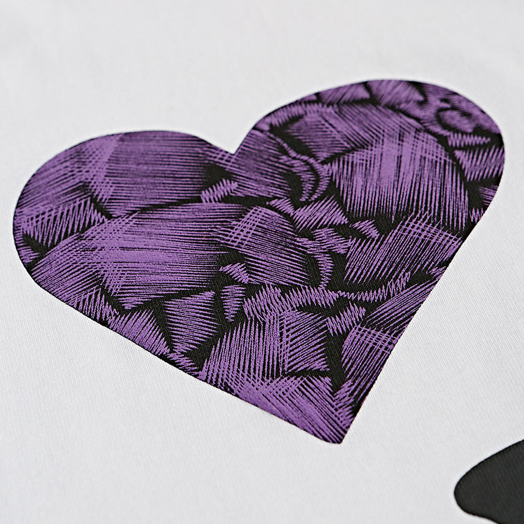 Loose Lettering Faux Embroidered Short Sleeve T-Shirt