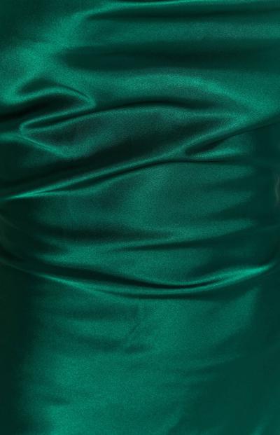 Women Hollow Lace-up Satin Cami Dress