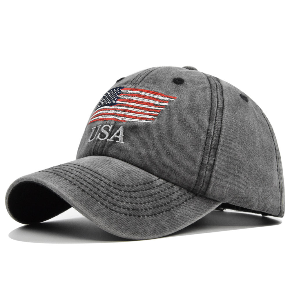 European And American Washed And Old USA Embroidered Basebal