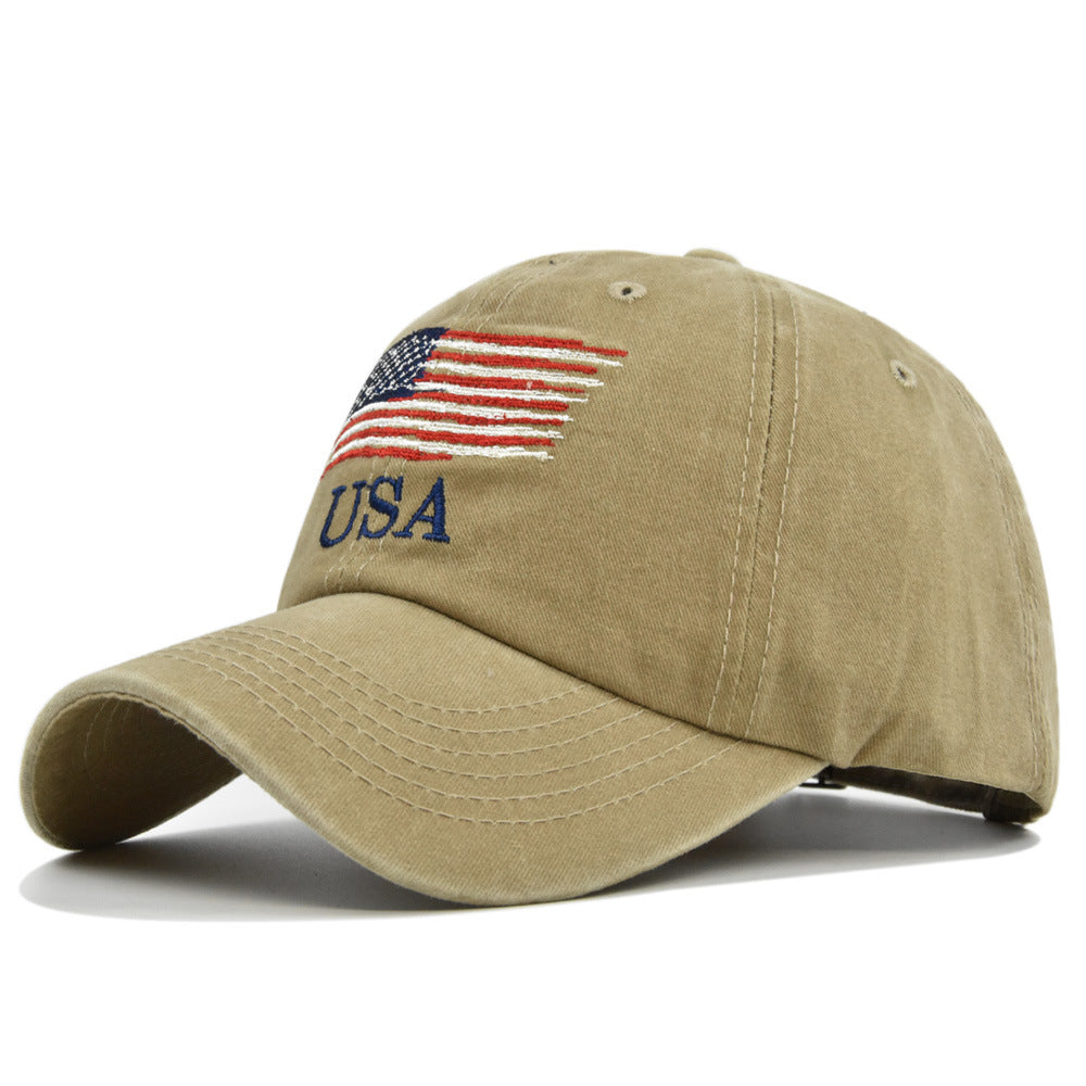 European And American Washed And Old USA Embroidered Basebal