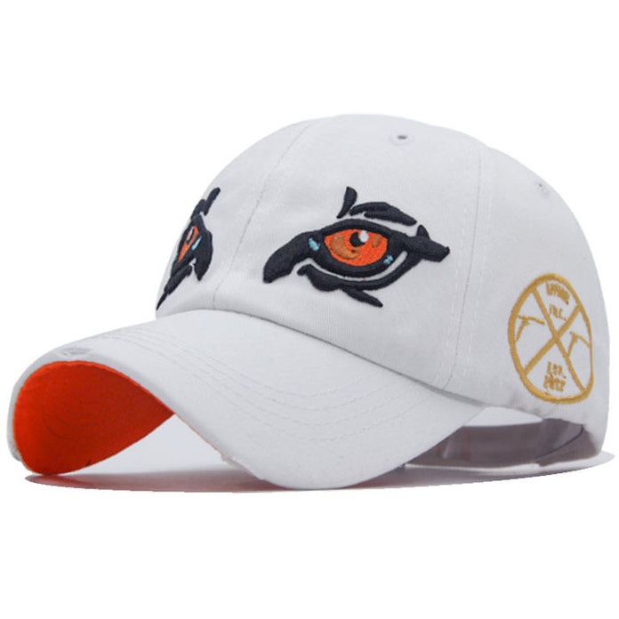 Men's Embroidered Distressed Denim Cap