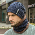 Men's Warm Outdoor Hat And Scarf Suit
