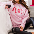 Women's XOXO Valentine's Day Print Casual Sweatshirt