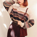 Vintage Casual Long Sleeve Knitted Sweater