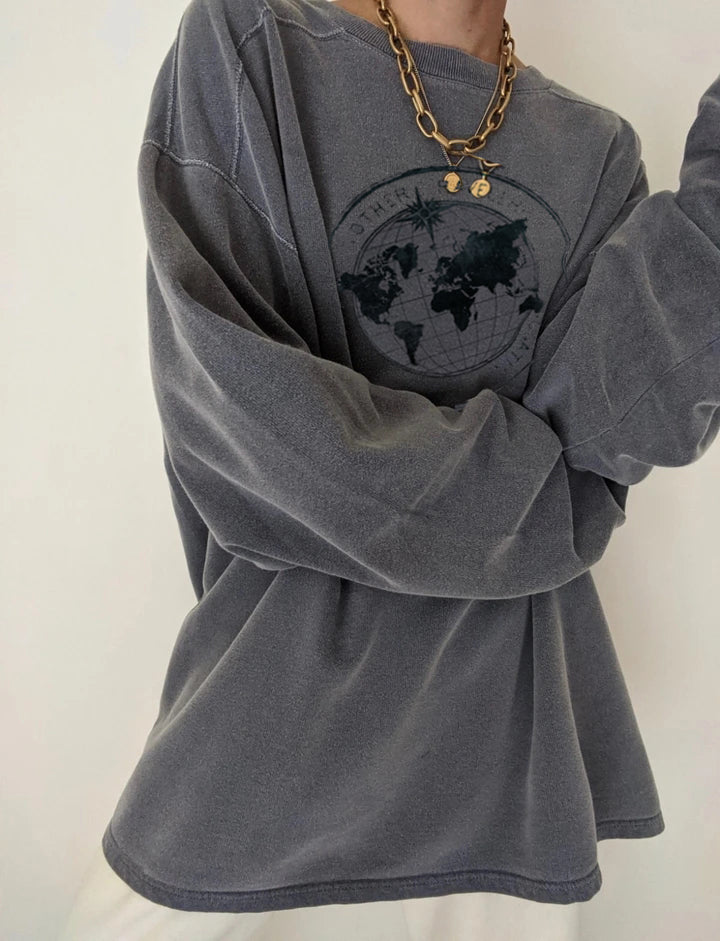 Earth Map All-match Casual Sweatshirt