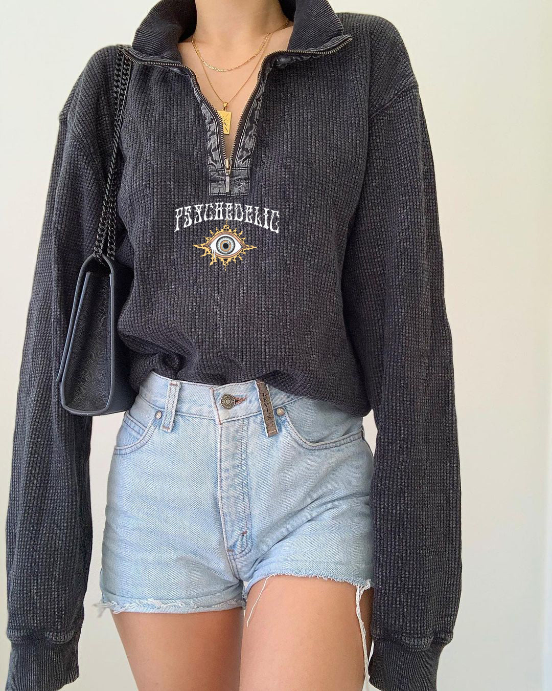 Modern Printed Color Long Sleeve Sweatshirt