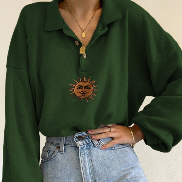 Sun Print Long Sleeve Sweatshirt