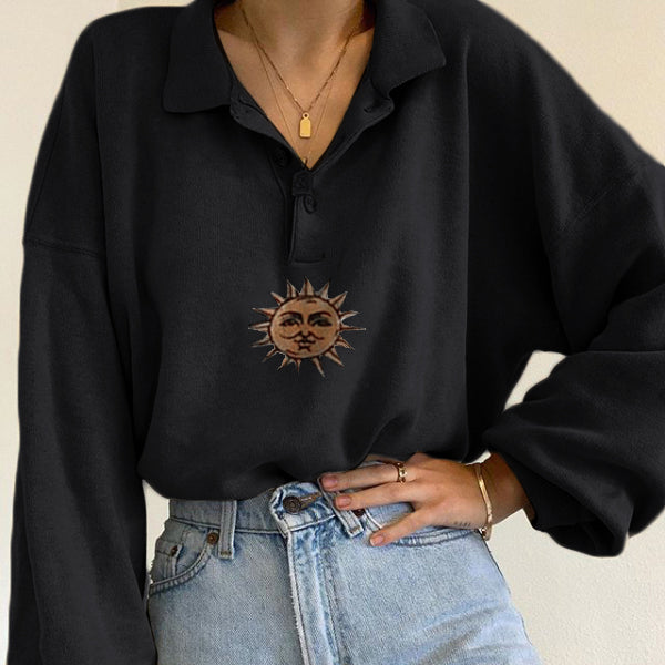 Sun Print Long Sleeve Sweatshirt