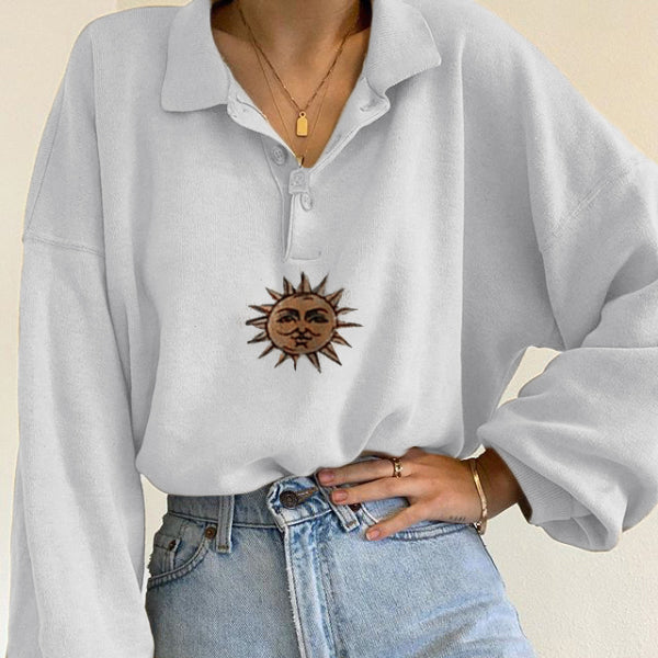 Sun Print Long Sleeve Sweatshirt
