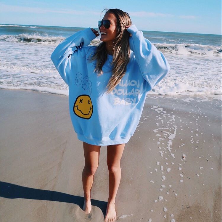 Vintage Long-sleeved Printed Sweatshirt