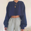New Loose Casual V-neck Short Sweater