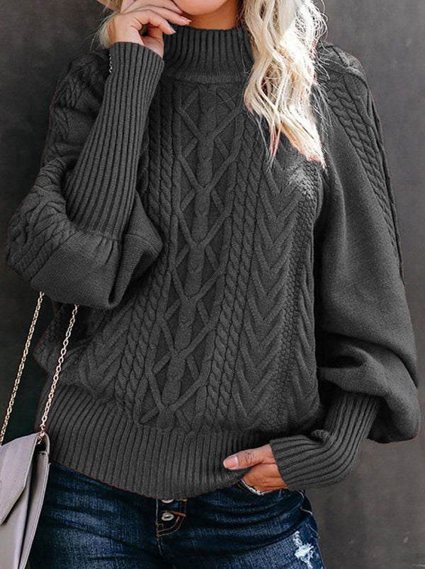 Pure Color Casual Loose Sweater Pullover