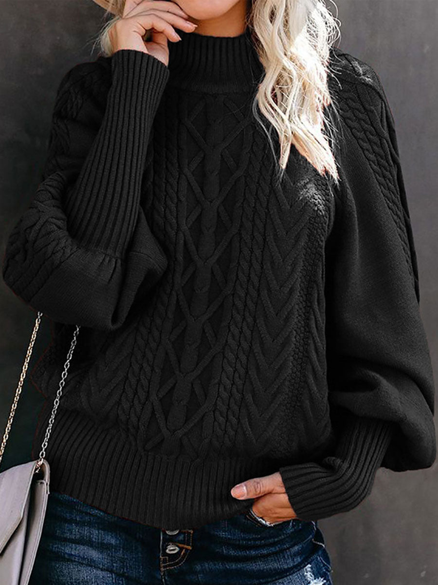 Pure Color Casual Loose Sweater Pullover