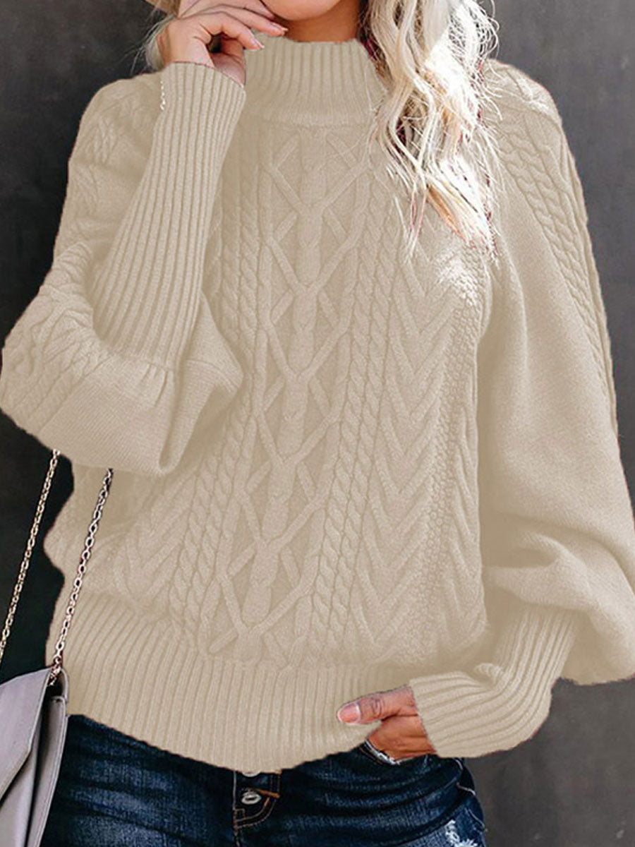 Pure Color Casual Loose Sweater Pullover