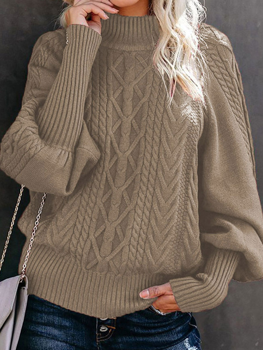 Pure Color Casual Loose Sweater Pullover