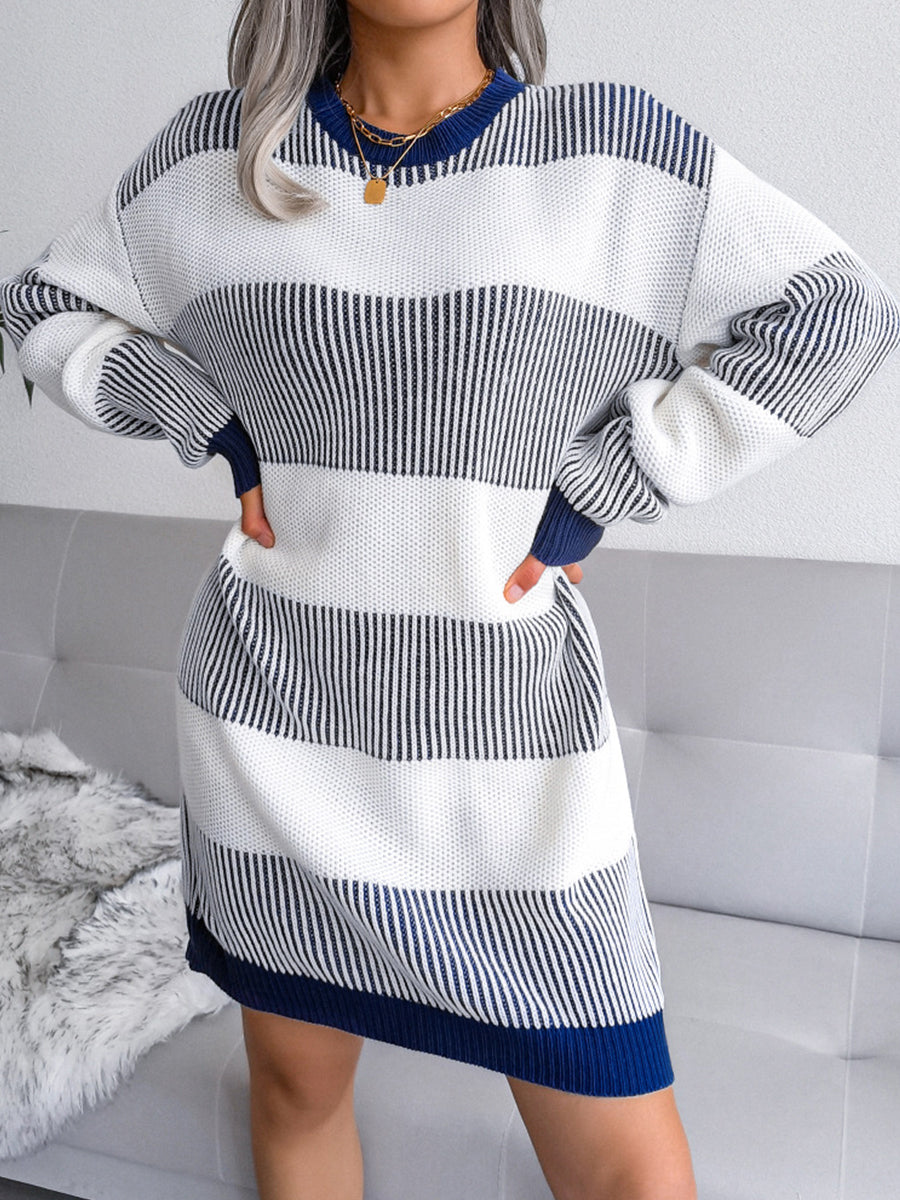 Striped Casual Loosen Knit Dress