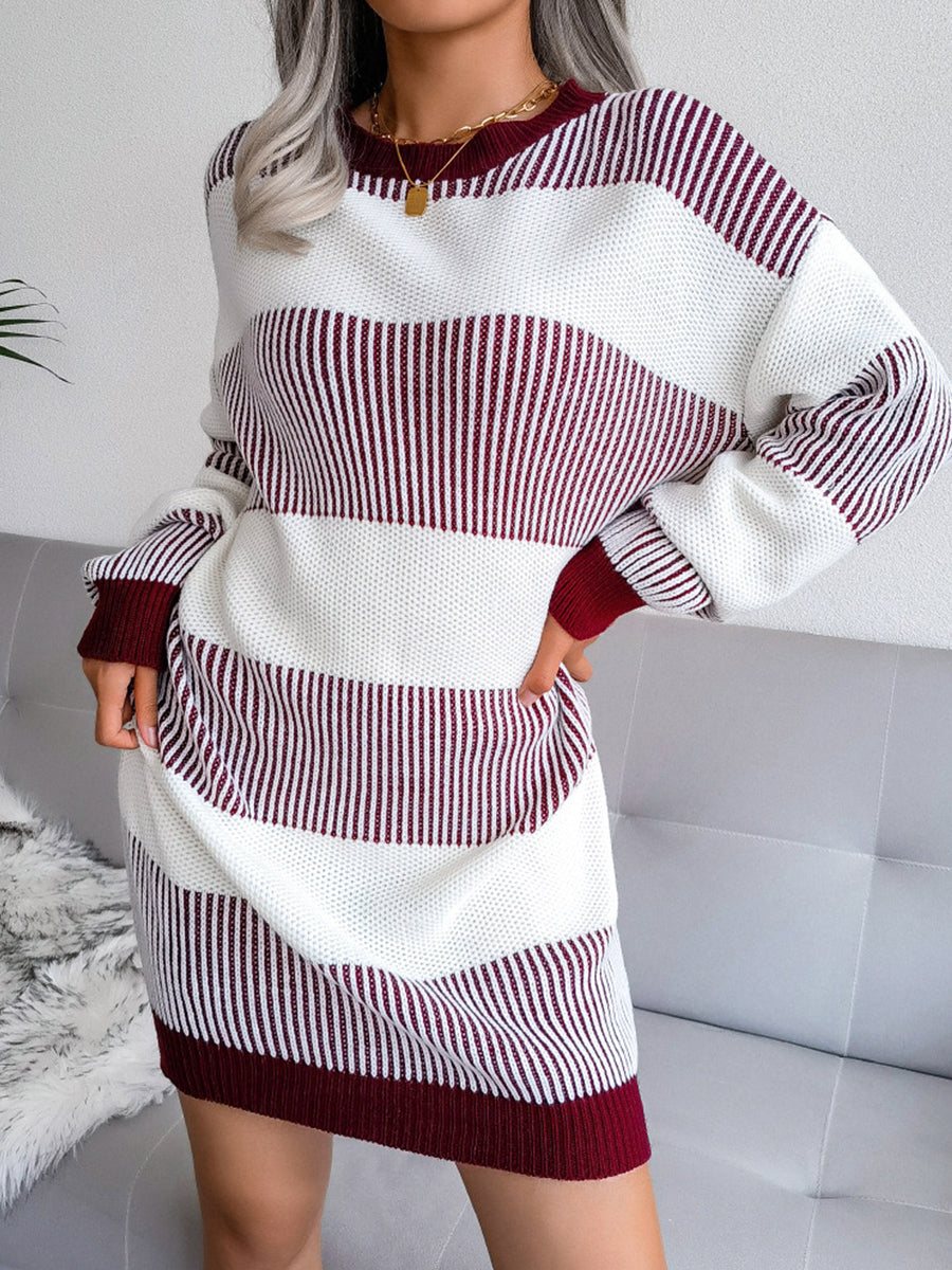 Striped Casual Loosen Knit Dress