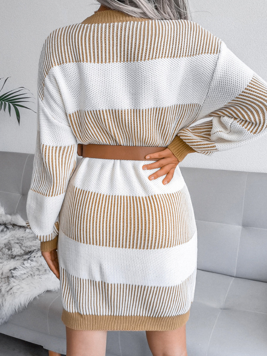 Striped Casual Loosen Knit Dress