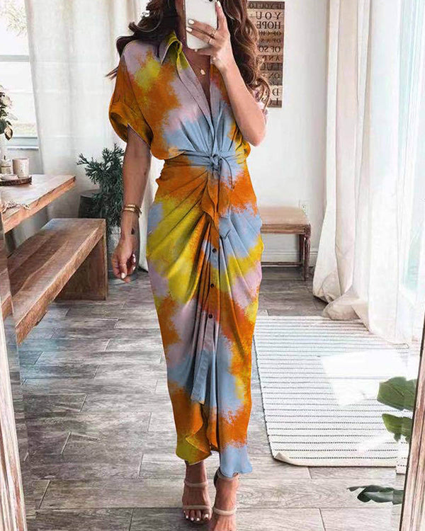Printed Sexy Strap Irregular Dress