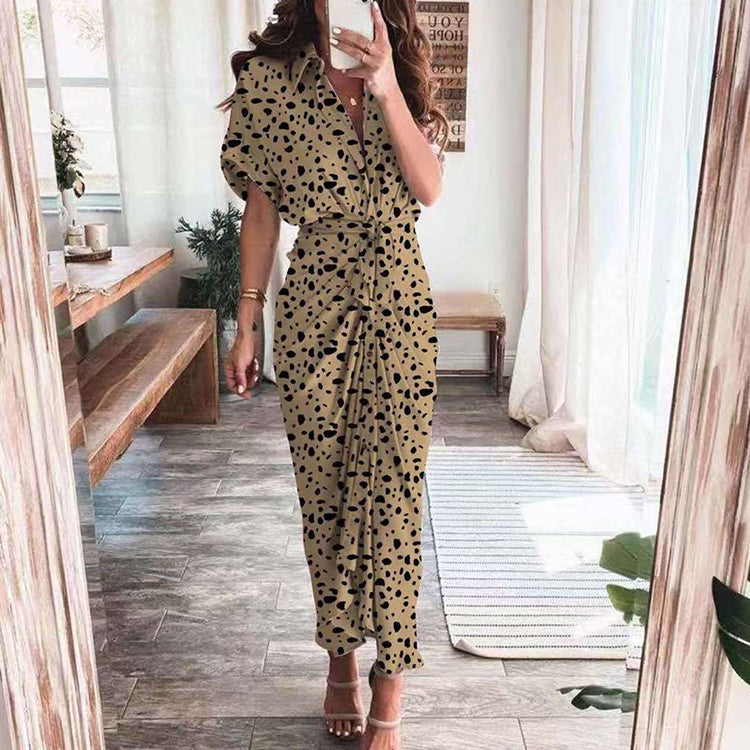 Printed Sexy Strap Irregular Dress