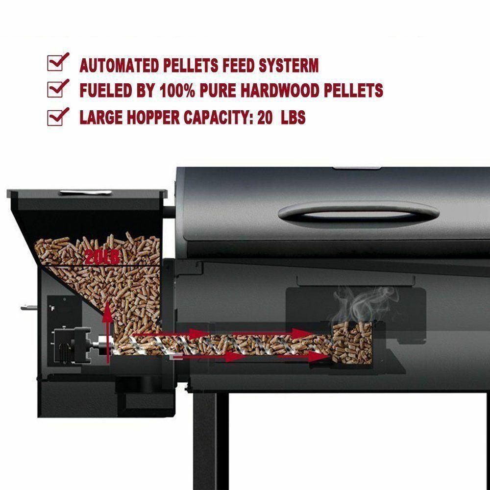 ZPG-7002B 2021 Upgrade Pellet Grill& Smoker 8 in 1 BBQ Grill+Cover