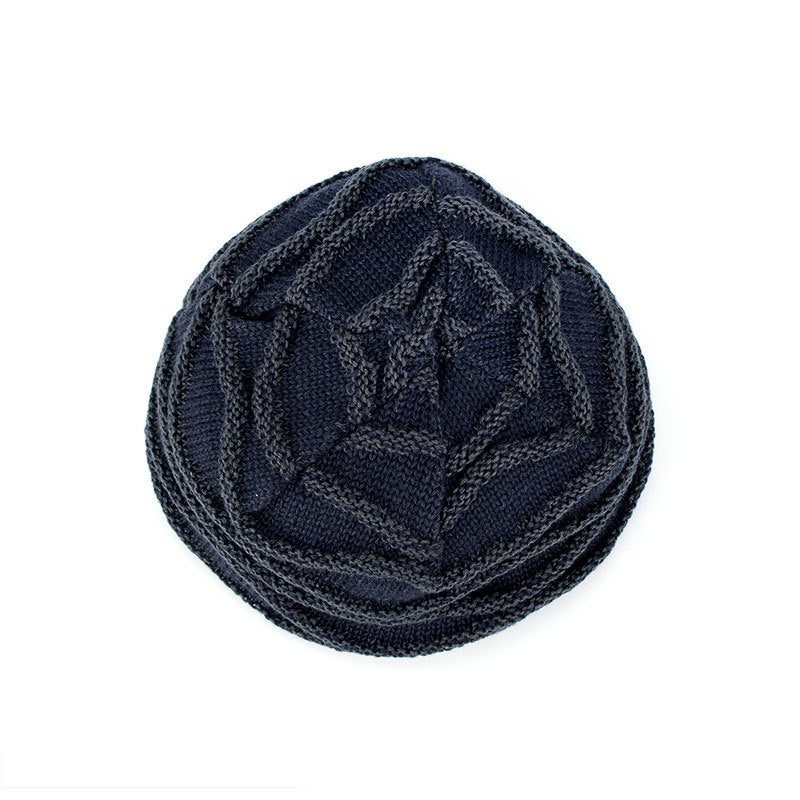 Men's Outdoor Pullover Warm Black Five-star Knitted Hat