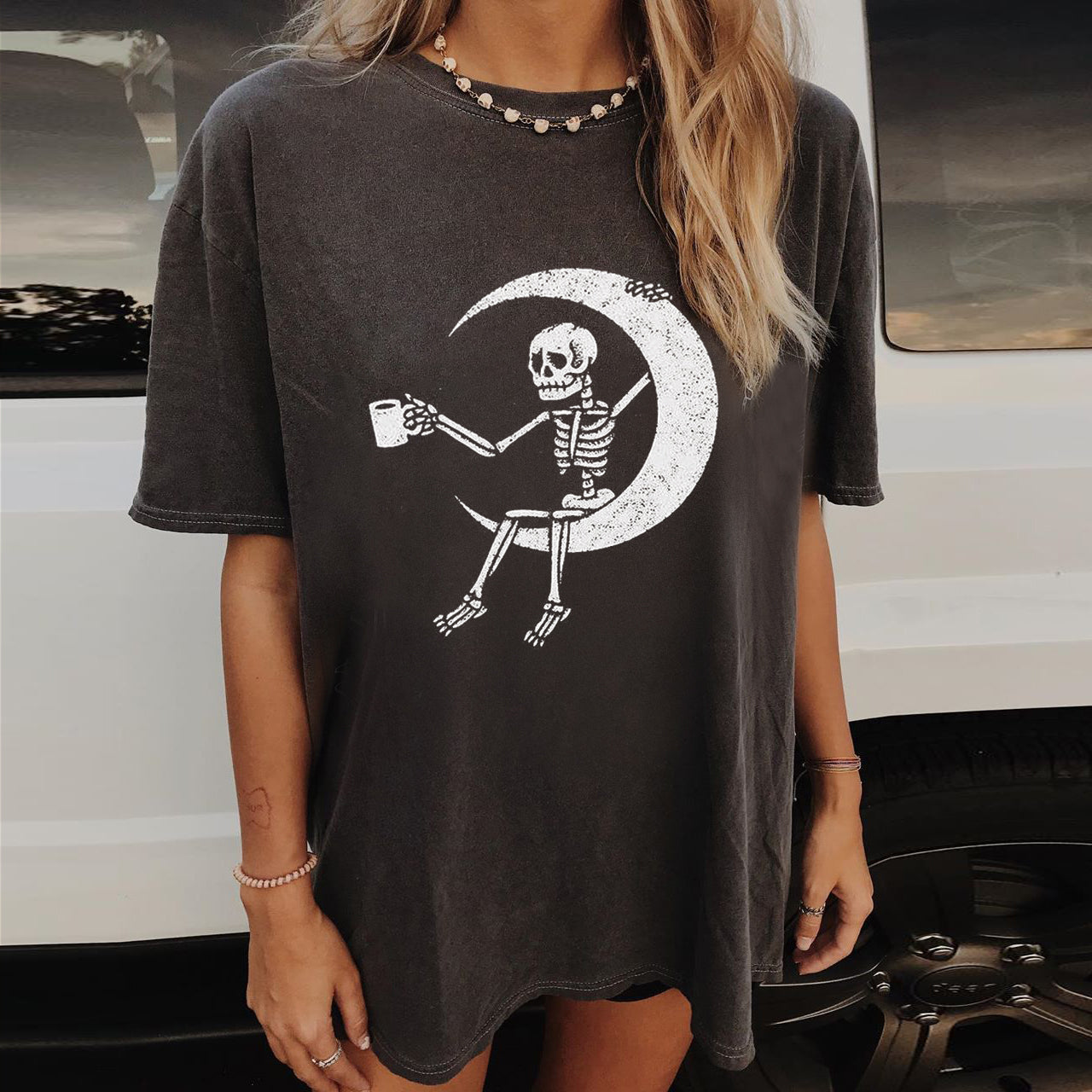Casual Fashion Round Neck Short Sleeve Loose Printed T-shirt