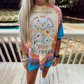 Casual Round Neck Short Sleeve Fashion Print T-shirt