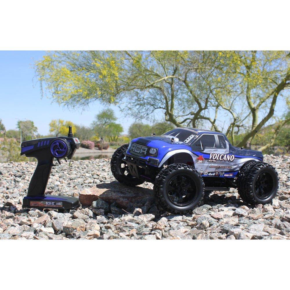 Redcat Racing Volcano EPX 1:10 Scale Electric Brushed 19T RC Monster Truck, Blue