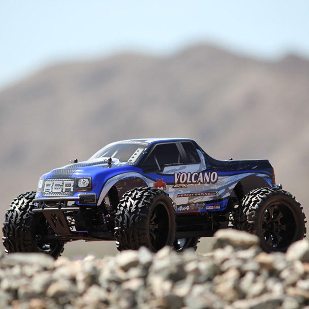Redcat Racing Volcano EPX 1:10 Scale Electric Brushed 19T RC Monster Truck, Blue