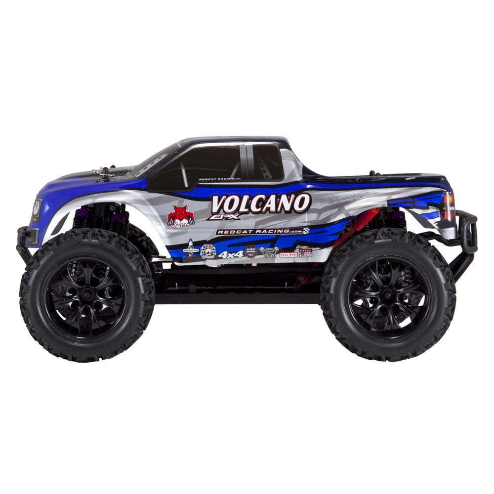 Redcat Racing Volcano EPX 1:10 Scale Electric Brushed 19T RC Monster Truck, Blue
