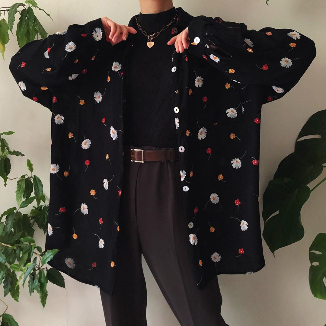 Xiao Zou Ju Print Retro All-match Shirt