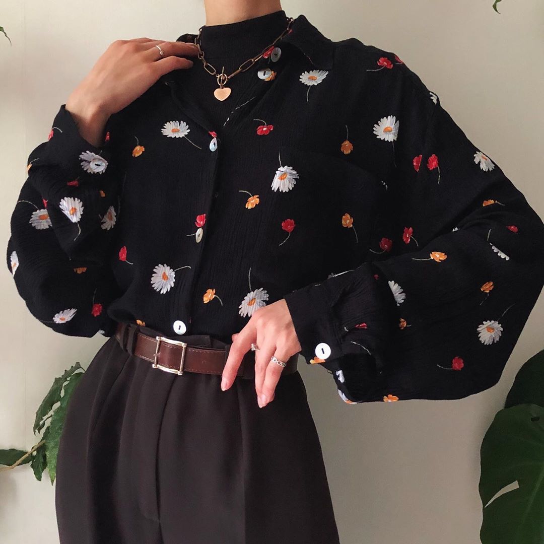 Xiao Zou Ju Print Retro All-match Shirt