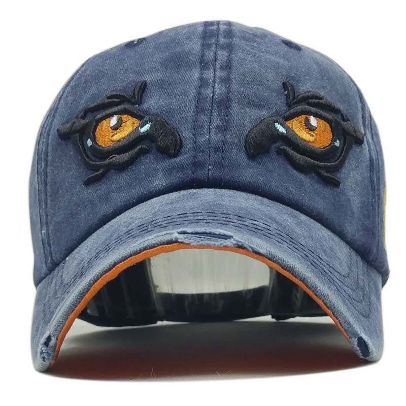 Embroidered Peaked Cap Outdoor Sun Hat