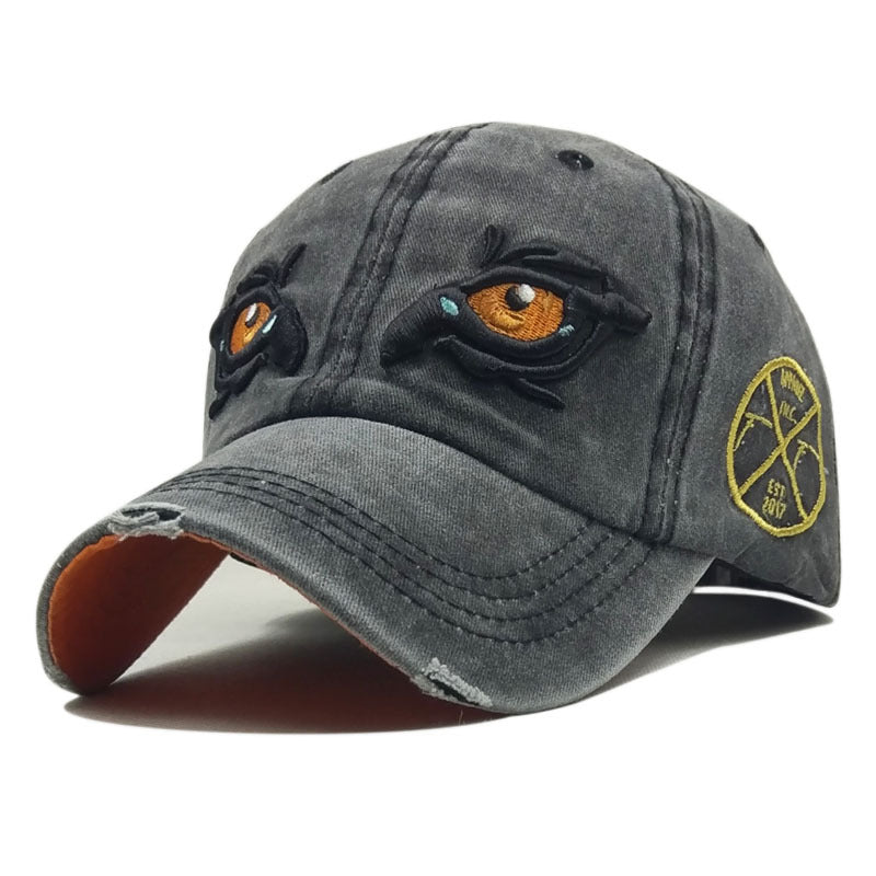 Embroidered Peaked Cap Outdoor Sun Hat