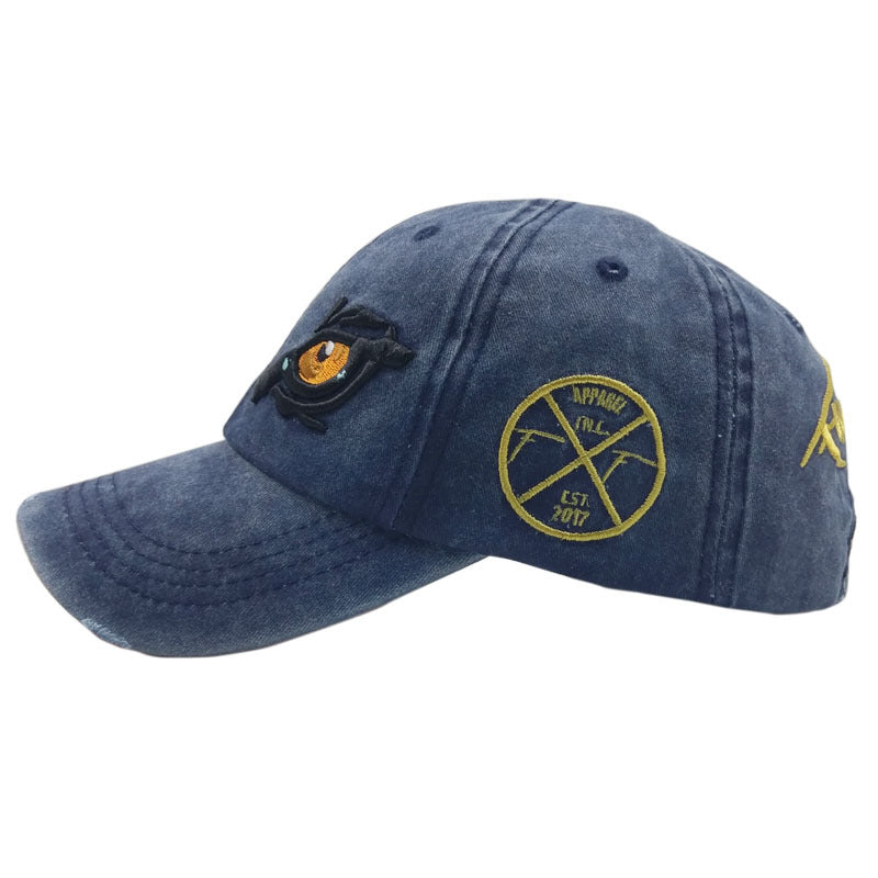 Embroidered Peaked Cap Outdoor Sun Hat