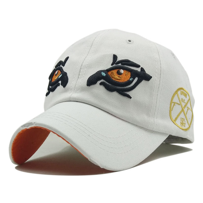 Embroidered Peaked Cap Outdoor Sun Hat