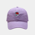 Rose Embroidered Soft Top Baseball Cap