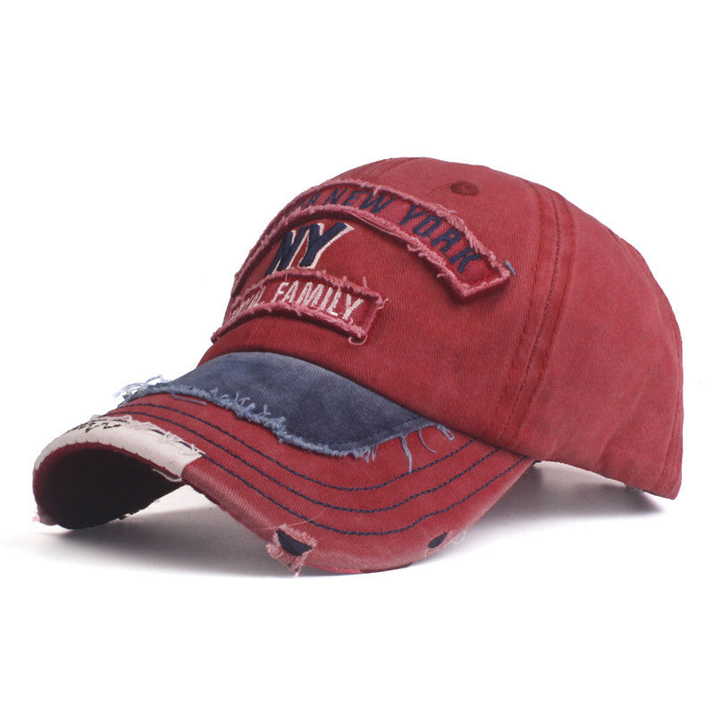 Washed Cotton Embroidery Patch Baseball Cap