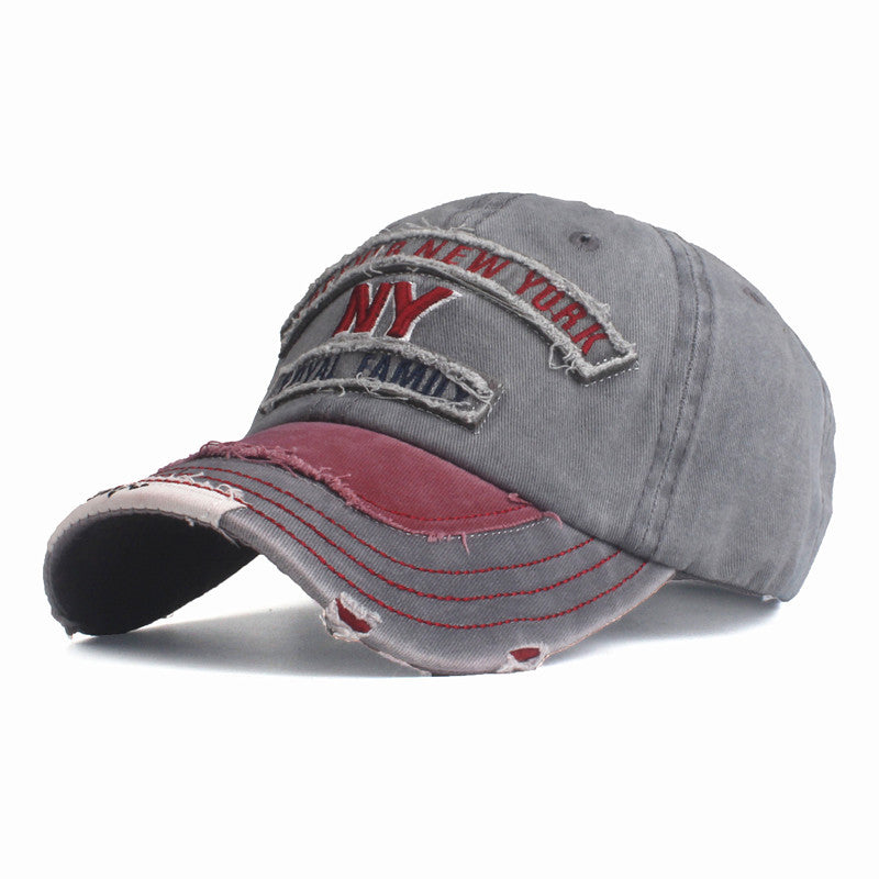 Washed Cotton Embroidery Patch Baseball Cap