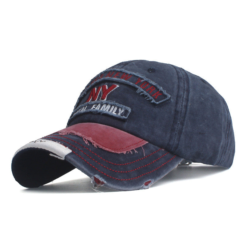 Washed Cotton Embroidery Patch Baseball Cap