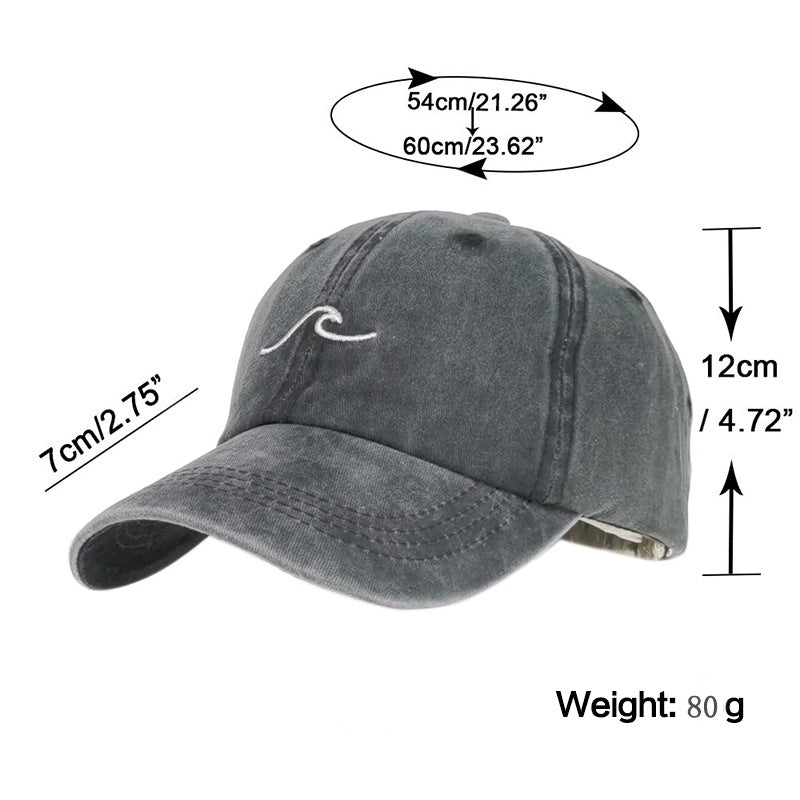 Men's Casual Embroidery Washed Baseball Cap