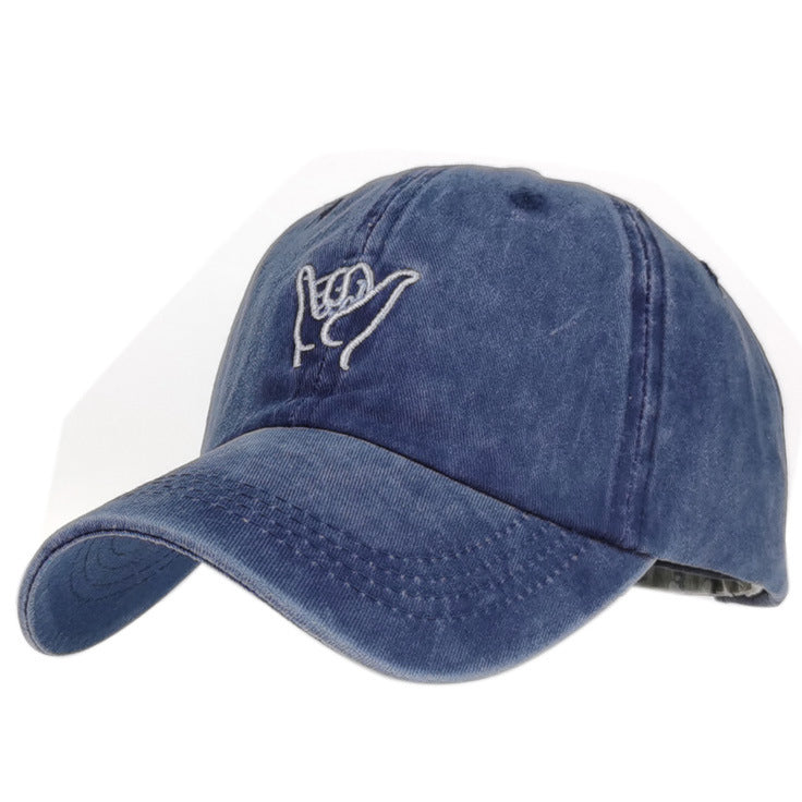 Men's Casual Embroidery Washed Baseball Cap
