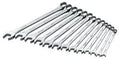 13 Piece SuperKrome Metric Long Pattern Combination Wrench Set Tools Equipment Hand Tools