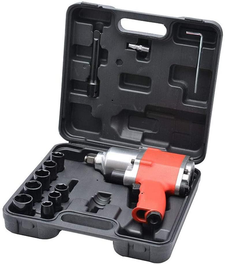 ZYL-YL Portable Practica Pneumatic Powerful 1/2 Double Hammer Type Wind Wrench, Industrial Grade Wind Wrench Set, Hand-held Pneumatic Wrench Hand Tools Industrial