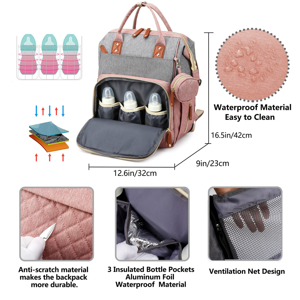 Diaper Bag Backpack, Trendy Bag, Diaper Backpack Bag With A Changing Station, Multifunction Waterproof LarTravel Back Pack, Christmas, Halloween, Thanksgiving Day Gift