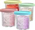 Ninja XSKPNTLD2 Creami Deluxe Pints 4 Pack, Compatible with NC500 Series Creami  eluxe Ice Cream Makers, BPA-Free & Dishwasher Safe