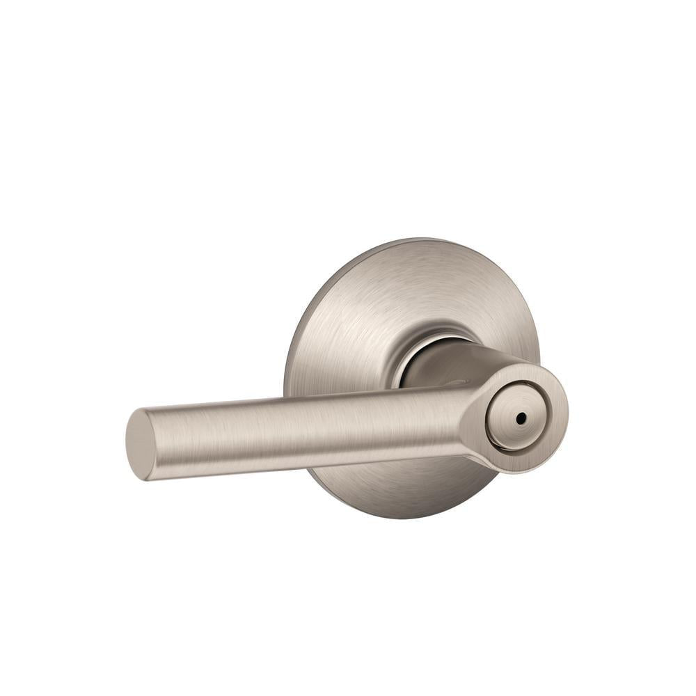 Broadway Satin Nickel Privacy Bed/Bath Door Lever