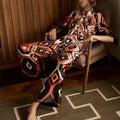 printed jumpsuit with belt