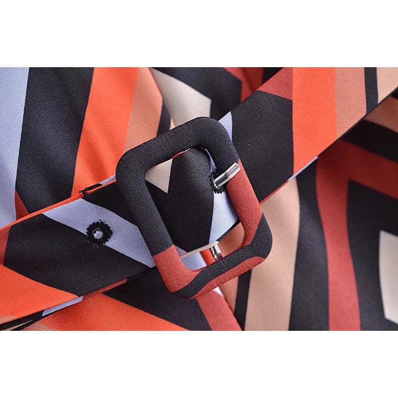 printed jumpsuit with belt